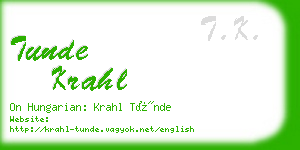 tunde krahl business card